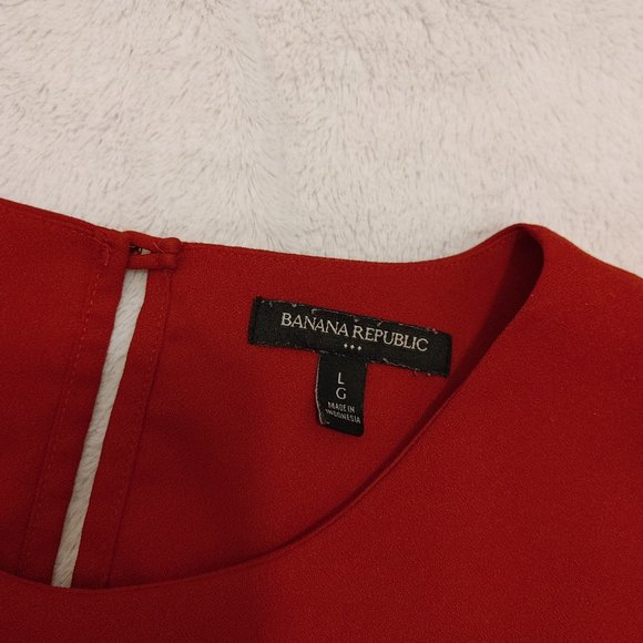 Red Peplum Banana Republic Blouse - Picture 4 of 4